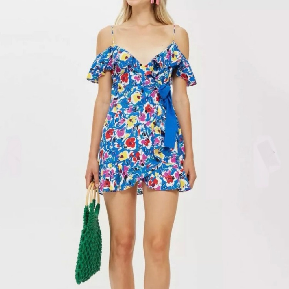 NWT - Topshop Floral Wrap Dress